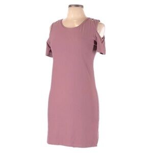 🌺 Glitz Mauve Cold Shoulder Cut Out Soft Mini Dress Juniors Size XL